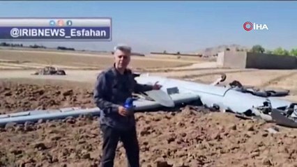 İran İsrail'in ölüm makinesini düşürdü! İşte düşürülen Hermes 900'ün görüntüleri