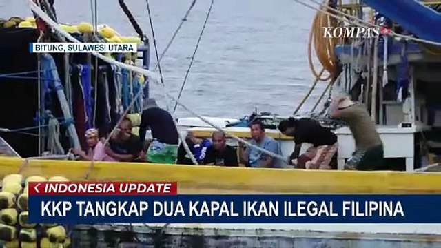Detik-Detik 2 Kapal Ikan Ilegal Filipina Ditangkap KKP di Perairan Sulawesi Utara