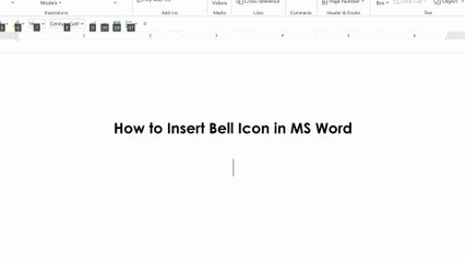 How to Insert Bell Icon in MS Word