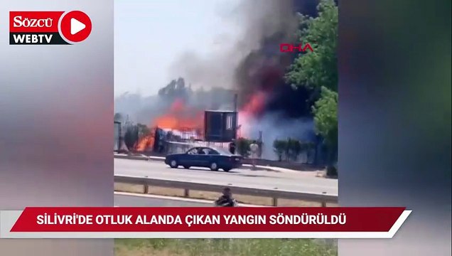 Silivri'de otluk alanda çıkan yangın söndürüldü
