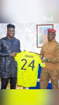 André Onana reçu par le président Ibrahim Traoré