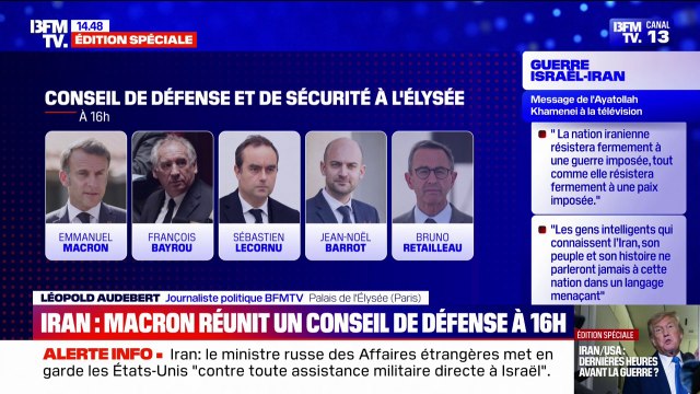 Guerre Iran/Israël: Emmanuel Macron réunit un conseil de Défense ce mercredi, le deuxième depuis le début du conflit