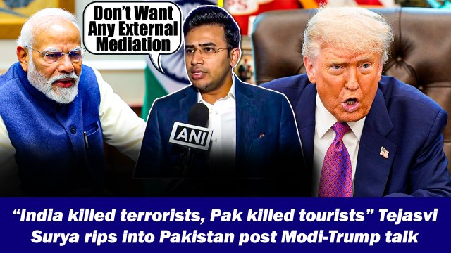 “India killed terrorists, Pak killed tourists” Tejasvi Surya rips into Pakistan post Modi-Trump talk