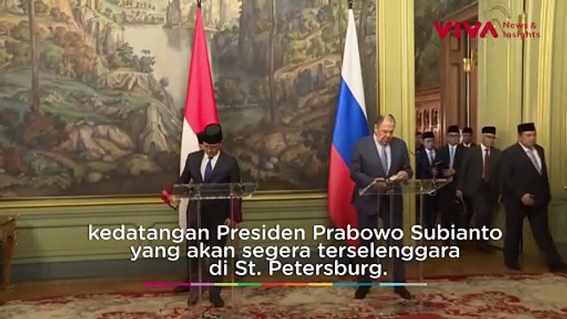 Menlu RI-Rusia Lakukan Pertemuan di Moskow