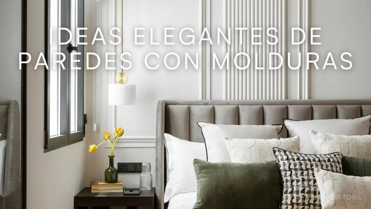 Ideas elegantes de paredes con molduras