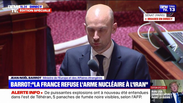 Iran/Israël: Il appartient aux peuples de décider de leur propre destin (…) Et c'est dans cet esprit-là que nous appelons les parties à la désescalade , déclare Jean-Noël Barrot