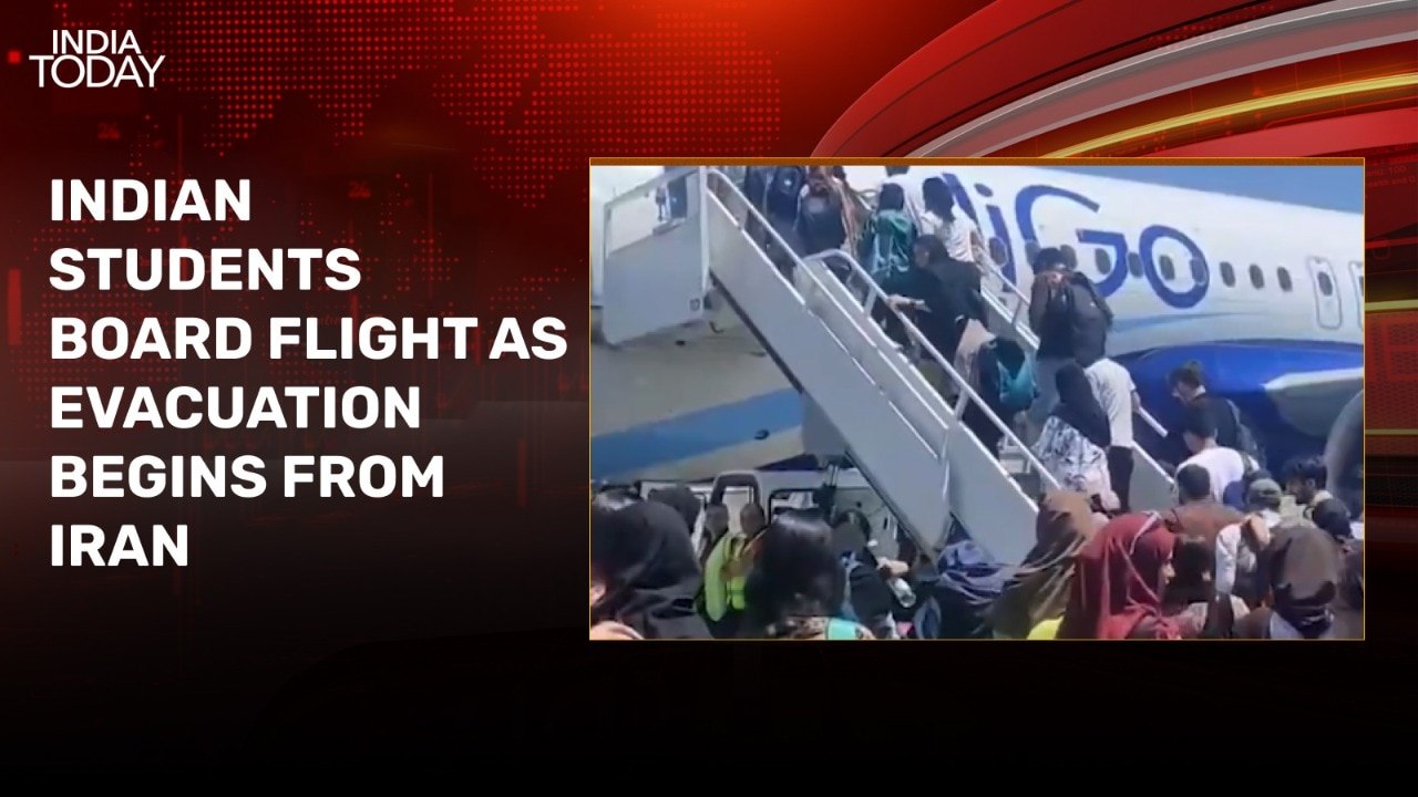 Video: Indian students rush to board flight as evacuation from Iran begins