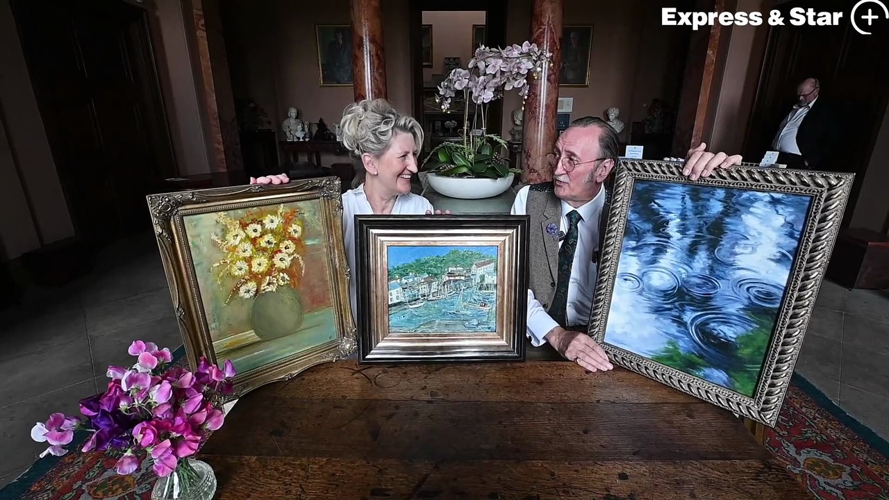 Gill Jordan and Derek Powell-Jones are exhibiting their artwork at Chillington Hall.