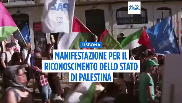 Manifestanti a Lisbona chiedono il riconoscimento dello Stato di Palestina e la fine dell'impunità di Israele