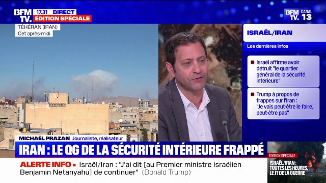 Iran-Israël: C’est devenu un nid d’espions, Israël peut frapper n’importe quand , explique Michaël Prazan, journaliste, réalisateur, auteur du livre Une histoire du terrorisme (Flammarion)