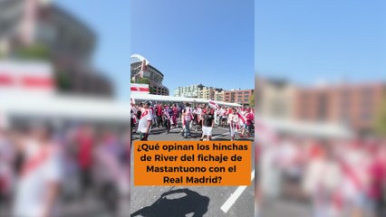 La afición de River Plate se rinde a Franco Mastantuono