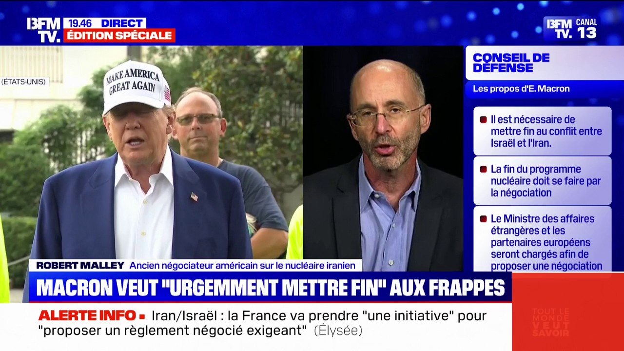 Iran-Israël: "Plus les frappes sont lourdes, et moins le régime iranien sera en position de vouloir négocier avec les États-Unis", affirme Robert Malley, ancien négociateur américain sur le nucléaire iranien.