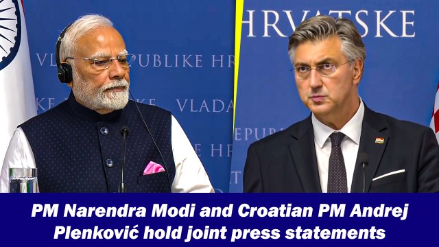 PM Narendra Modi and Croatian PM Andrej Plenković hold joint press statements