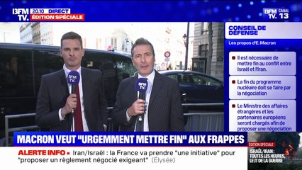 Conflit entre l’Iran et Israël: Emmanuel Macron appelle Israël à mettre "urgemment fin" aux frappes "sans lien avec le programme nucléaire et balistique iranien"