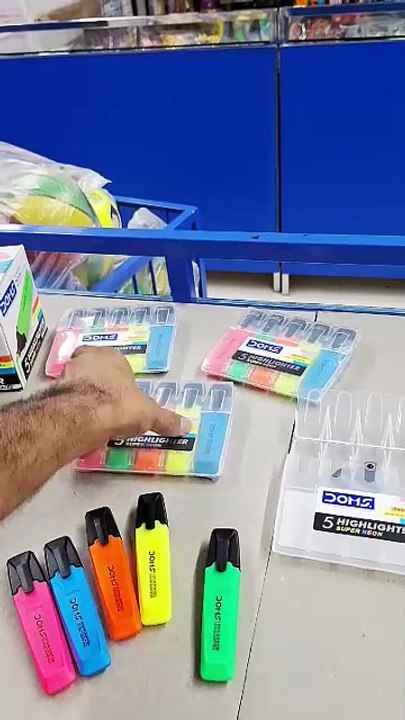 Doms Highlighter Set of 5 Assorted Ink Colours