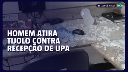Homem atira tijolo contra recepção de UPA, em Juiz de Fora, por não receber atestado