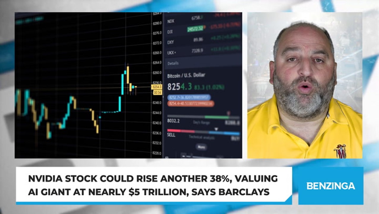Nvidia Stock Could Rise Another 38%, Valuing AI Giant At Nearly $5 Trillion, Says Barclays