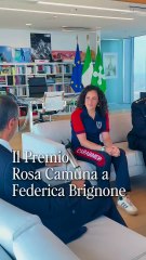 Fontana - Federica Brignone ritira la Rosa Camuna 2025! (18.06.25)