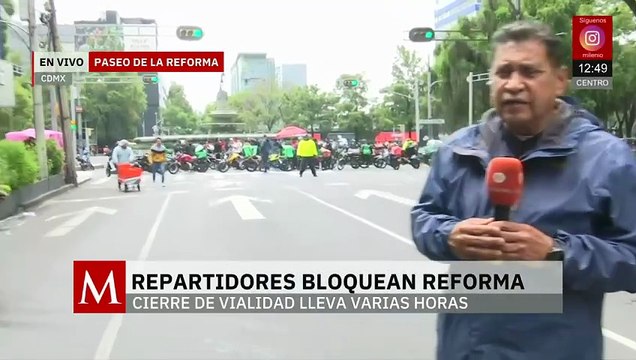 Protestan repartidores en CdMx: bloqueos afectan principales avenidas