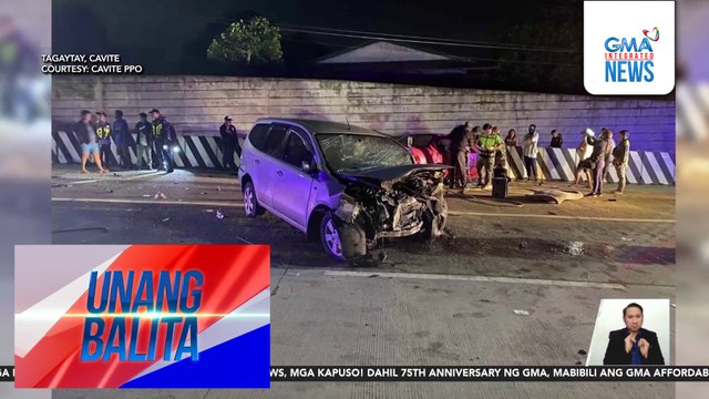3 sakay ng kotse kabilang ang isang buntis na ihahatid sana sa ospital, patay matapos mabangga ng MPV | Unang Balita