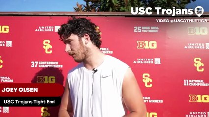 USC Tight End Joey Olsen Addresses Biggest Improvements