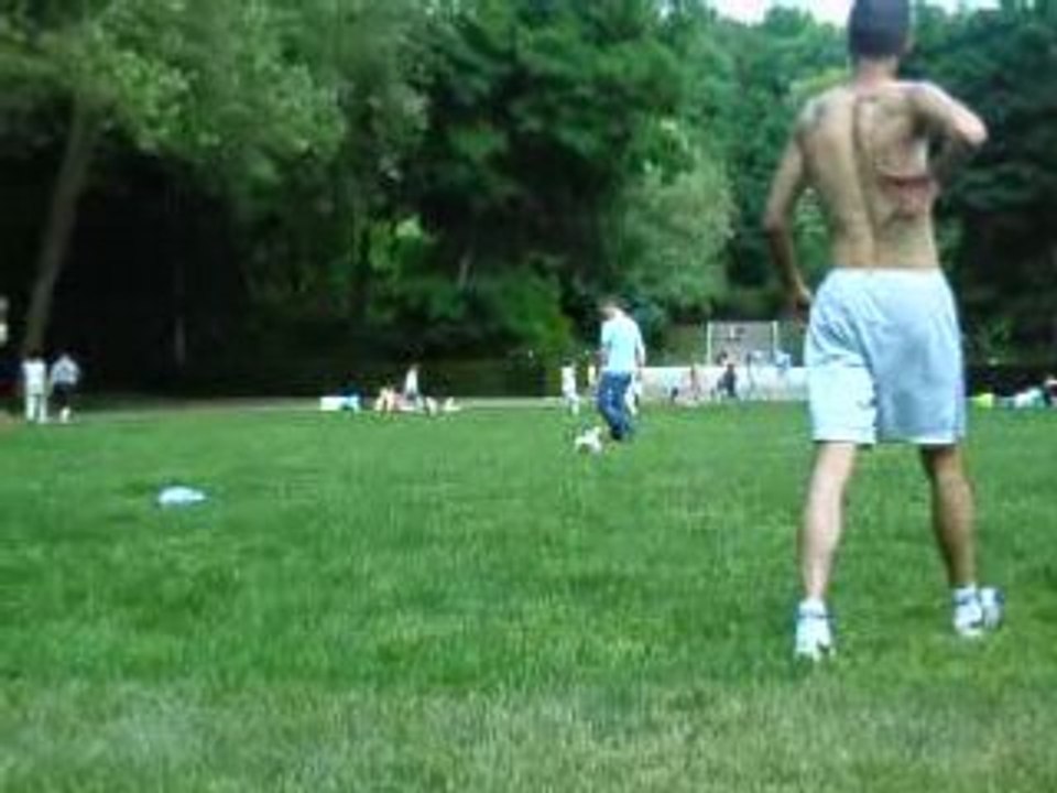 Tanis au parc avec le ballon