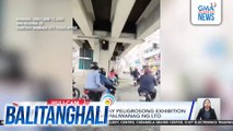 Babaeng rider na may peligrosong exhibition sa highway, pinagpapaliwanag ng LTO | Balitanghali