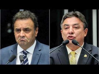 Aécio dá bronca em Perrella por declaração "escrota"