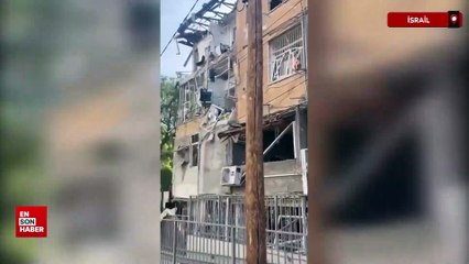 İran'ın Tel Aviv'e balistik füze saldırısı sonrası geriye kalan yıkım