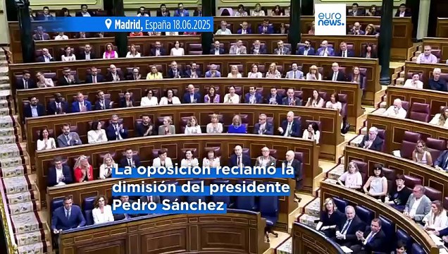 Caos en el Congreso español con un cruce brutal de acusaciones de corrupción entre Sánchez y Feijoo