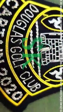 Douglas Golf Club Badges, Customized Embroidery Badges, Hand Embroidery Bullion Blazer Badges