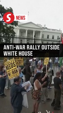 Protest outside White House over Iran-Israel missile strikes