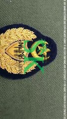 Bullion Wire Hand Embroidery Crown Badge