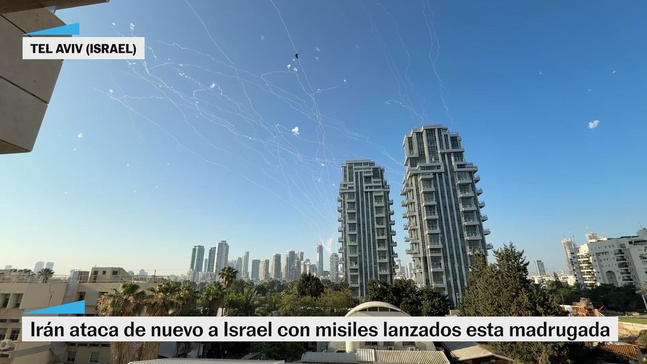 Irán ataca de nuevo a Israel con misiles lanzados esta madrugada