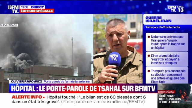 Attaques de missiles iraniens sur Israël: le porte-parole de l'armée israélienne évoque 60 blessés, 6 dans un état très grave