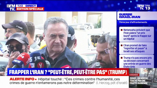 Israël Katz (ministre de la Défense israélien): Un dictateur comme Khamenei ne peut pas continuer à exister