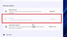 How do i enable go back option in Windows 11 after 10 days without losing data / Downgrade from Windows 11 to 10
