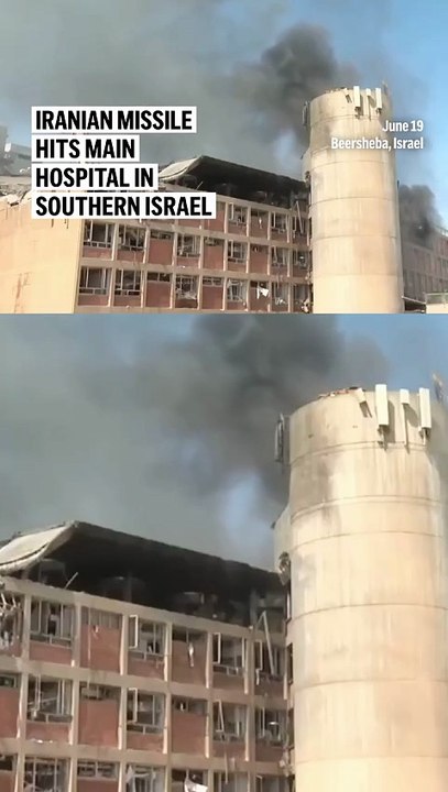 An Iranian missile hit the main hospital in southern Israel early Thursday, causing “extensive damage,” and slightly wounding people, according to the medical facility.