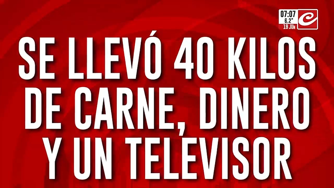 Insólito robo a una carnicería: en pocos minutos se llevó más de 40 kilos de carne