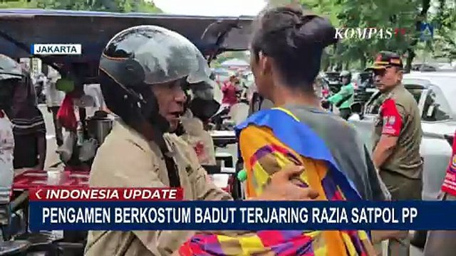 Berusaha Kabur, Pengamen Berkostum Badut Terjaring Razia Satpol PP