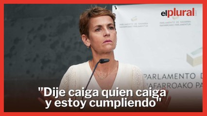 Chivite, tras la dimisión del 'número 2' del PSN: "Dije caiga quien caiga y estoy cumpliendo"