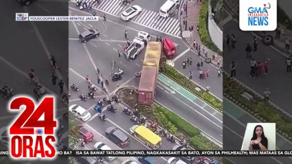 1 patay at 2 sugatan matapos makabangga ng mga motorsiklo ang container truck | 24 Oras