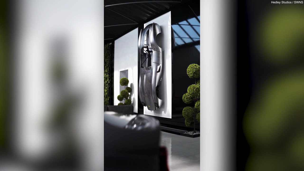 Ferrari on the wall