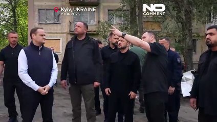 Zelenskiy, Kiev'deki saldırı bölgesini ziyaret etti: Rusya'ya baskı çağrısı