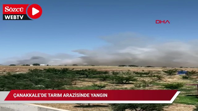 Çanakkale’de tarım arazisinde yangın