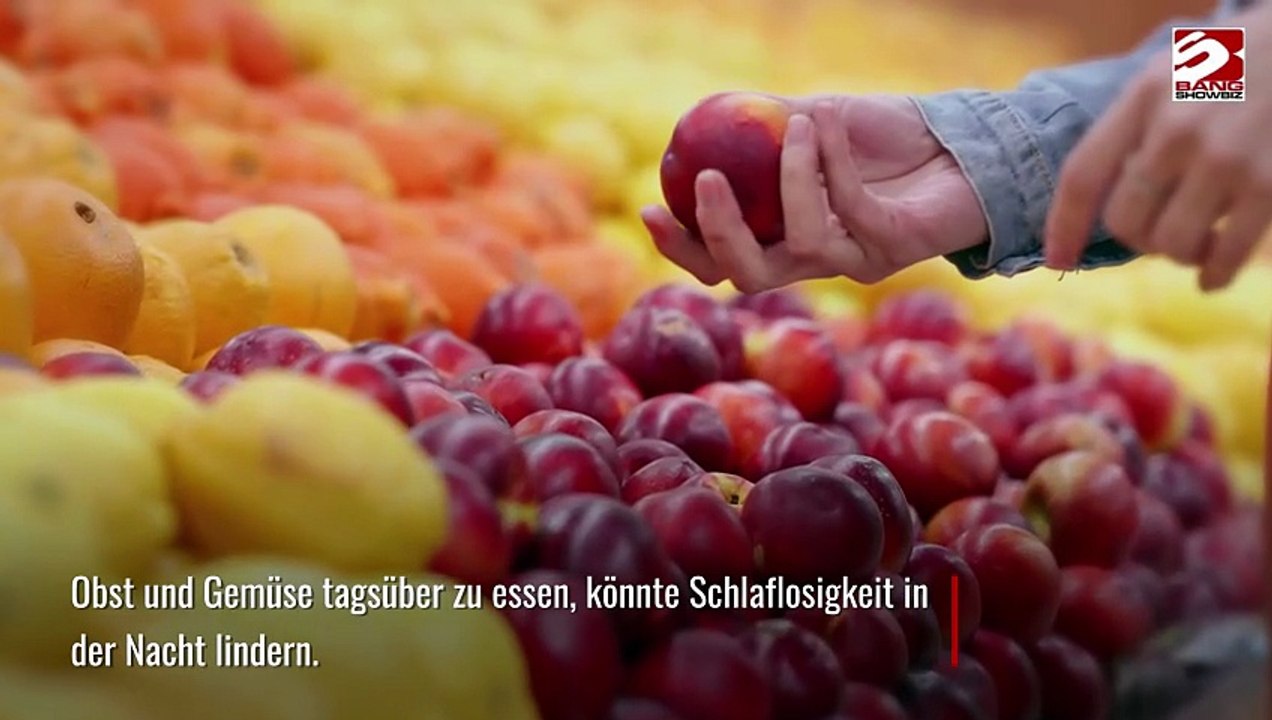 Obst und Gemüse können Schlaflosigkeit lindern.