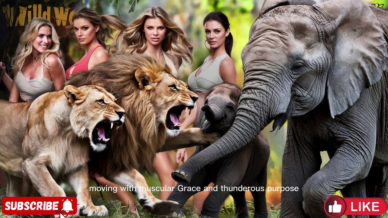 “Most Dangerous Lions Attack Rhinos, Hippos, Elephants & Snakes | Jungle & Desert Battles with Fearless Women – WILD WONDER”