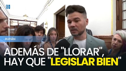 Rufián duda de la continuidad del Gobierno y urge a legislar "antes de que acabe el tiempo"