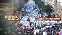 Miles de argentinos se manifestaron en apoyo a CFK