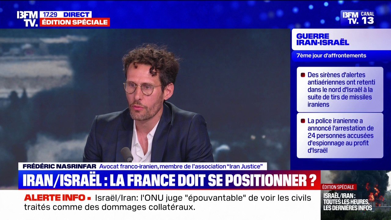 Conflit Iran/Israël: "Il n'y a pas de guerre propre", réagit Frédéric Nasrinfar, l'avocat de Cécile Kohler, alsacienne retenue en otage en Iran